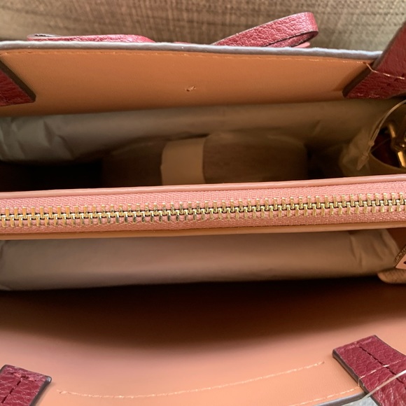 KATE SPADE SMALL SATCHEL CROSSBODY HAYES CHERRY - Picture 8 of 8